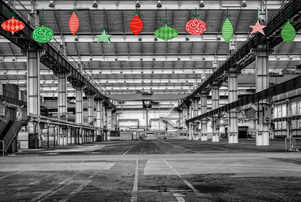The warehouse can get festive at Christmas with a power stacker.